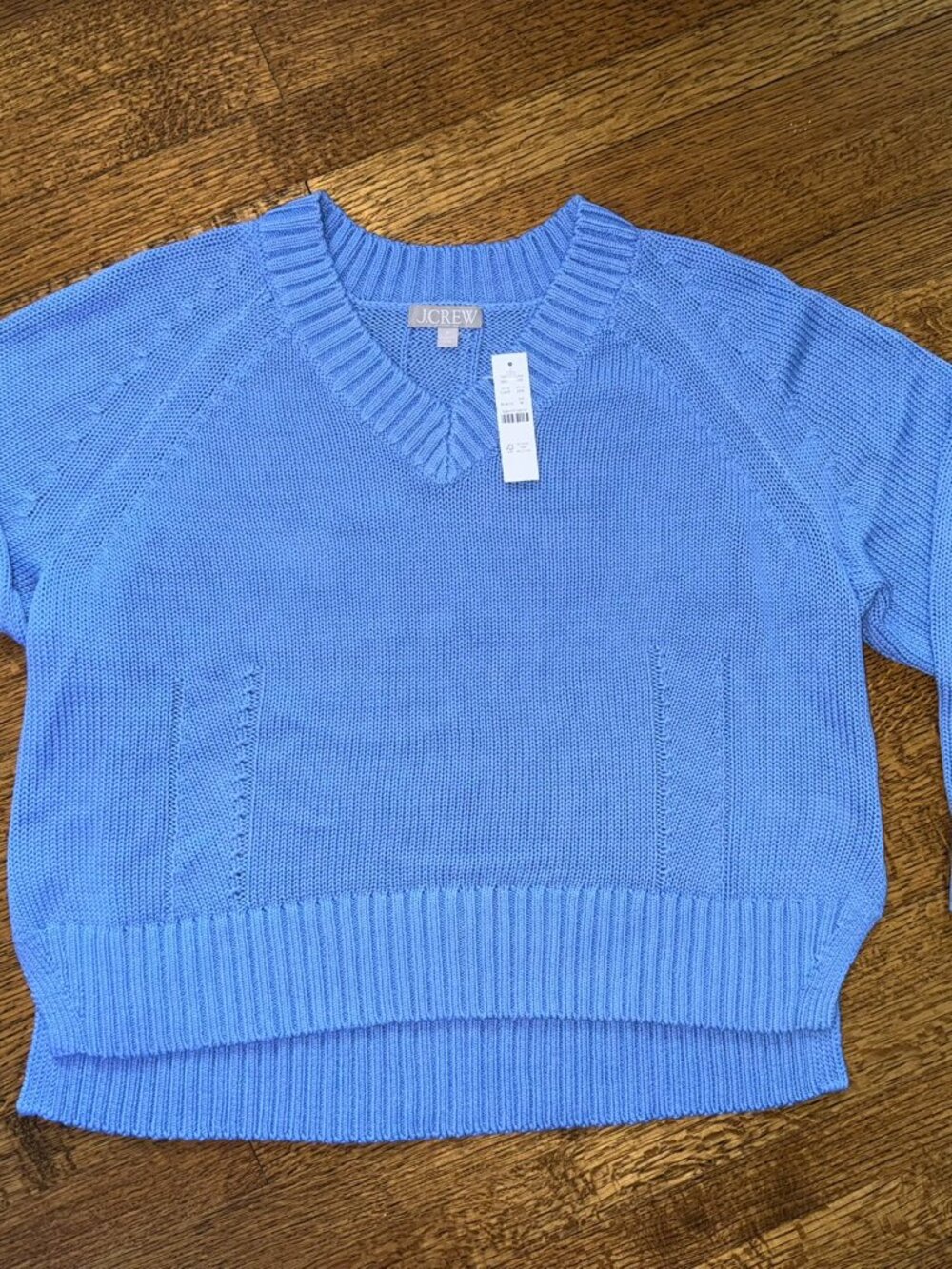 NWT J. Crew V-Neck Raglan High-Low Knit Sweater